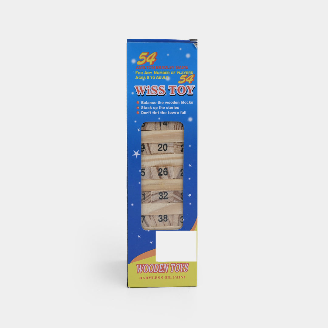 54-Piece Wooden Stacking Game Set