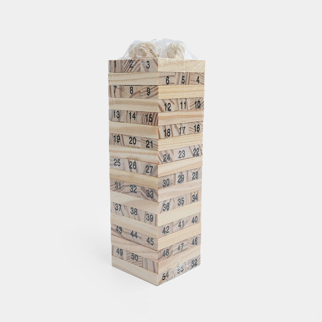 54-Piece Wooden Stacking Game Set