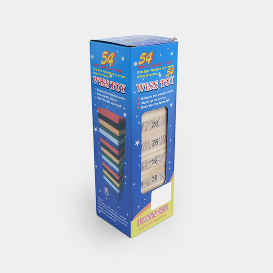 54-Piece Wooden Stacking Tower Game