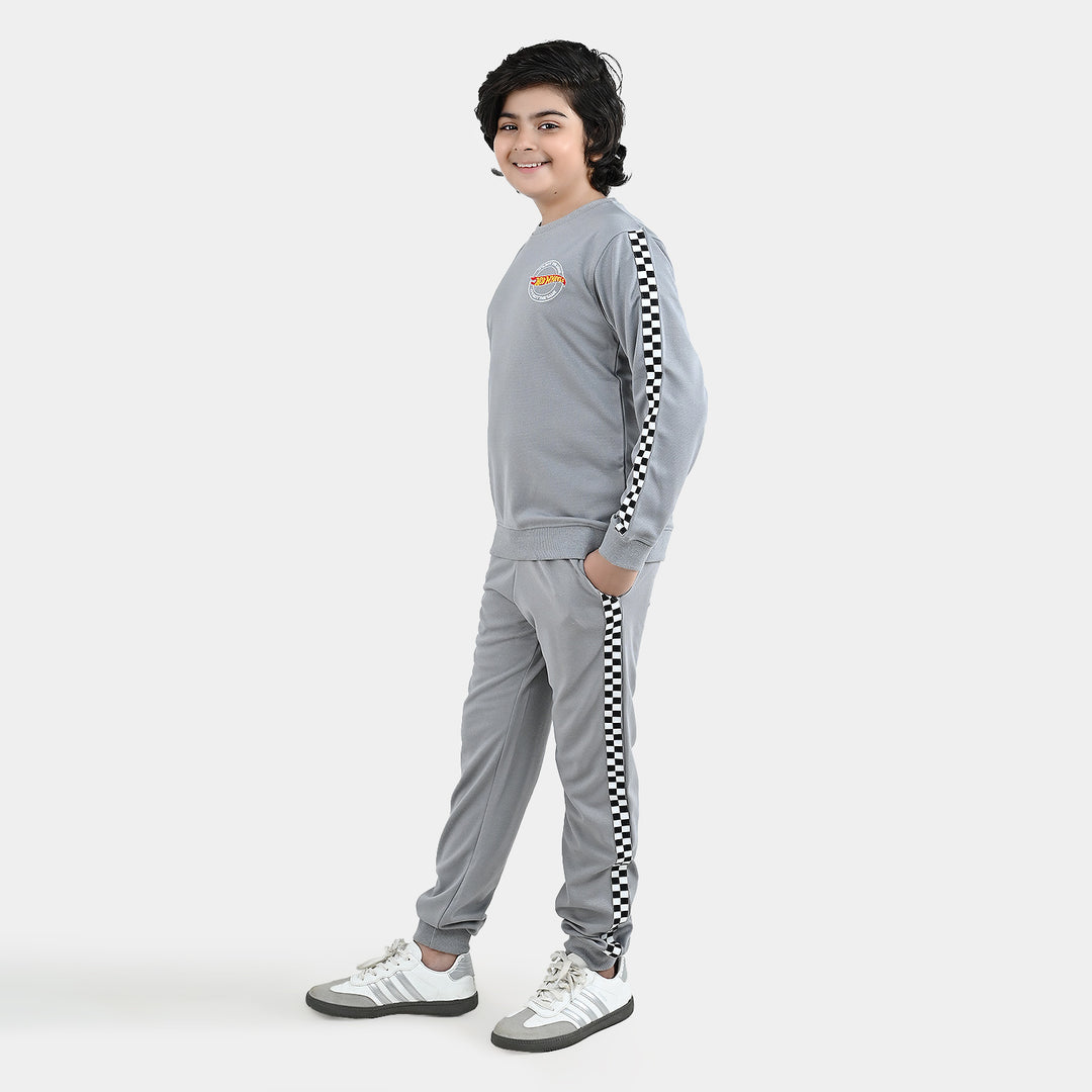 Boys Thermal 2Pcs Suit Hot Wheels-GREY