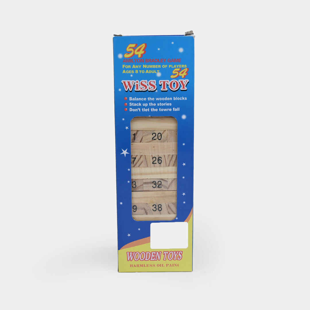 54-Piece Wooden Stacking Tower Game