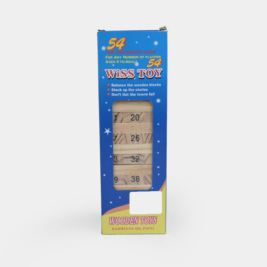 54-Piece Wooden Stacking Tower Game