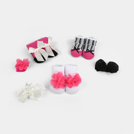 Baby Girl Socks & Headband Set