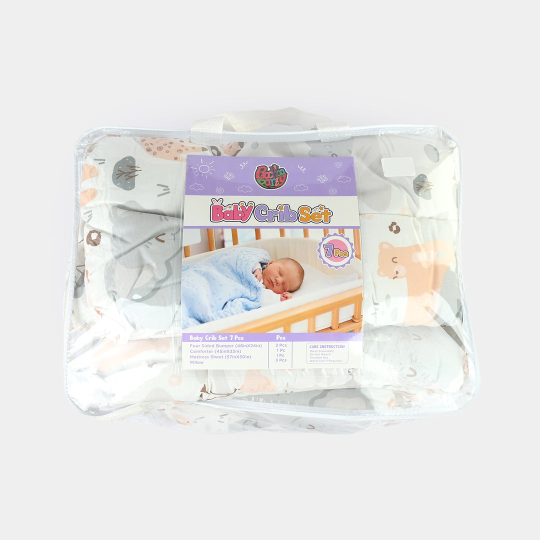 Baby Crib Set Cotton 7PCs