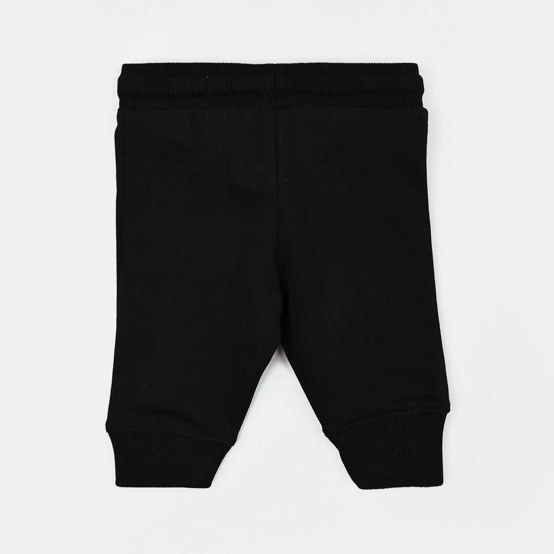 Infant Boys Cotton Terry Pyjama Play Zone-Jet Black