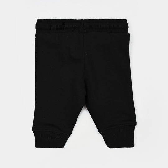 Infant Boys Cotton Terry Pyjama Play Zone-Jet Black