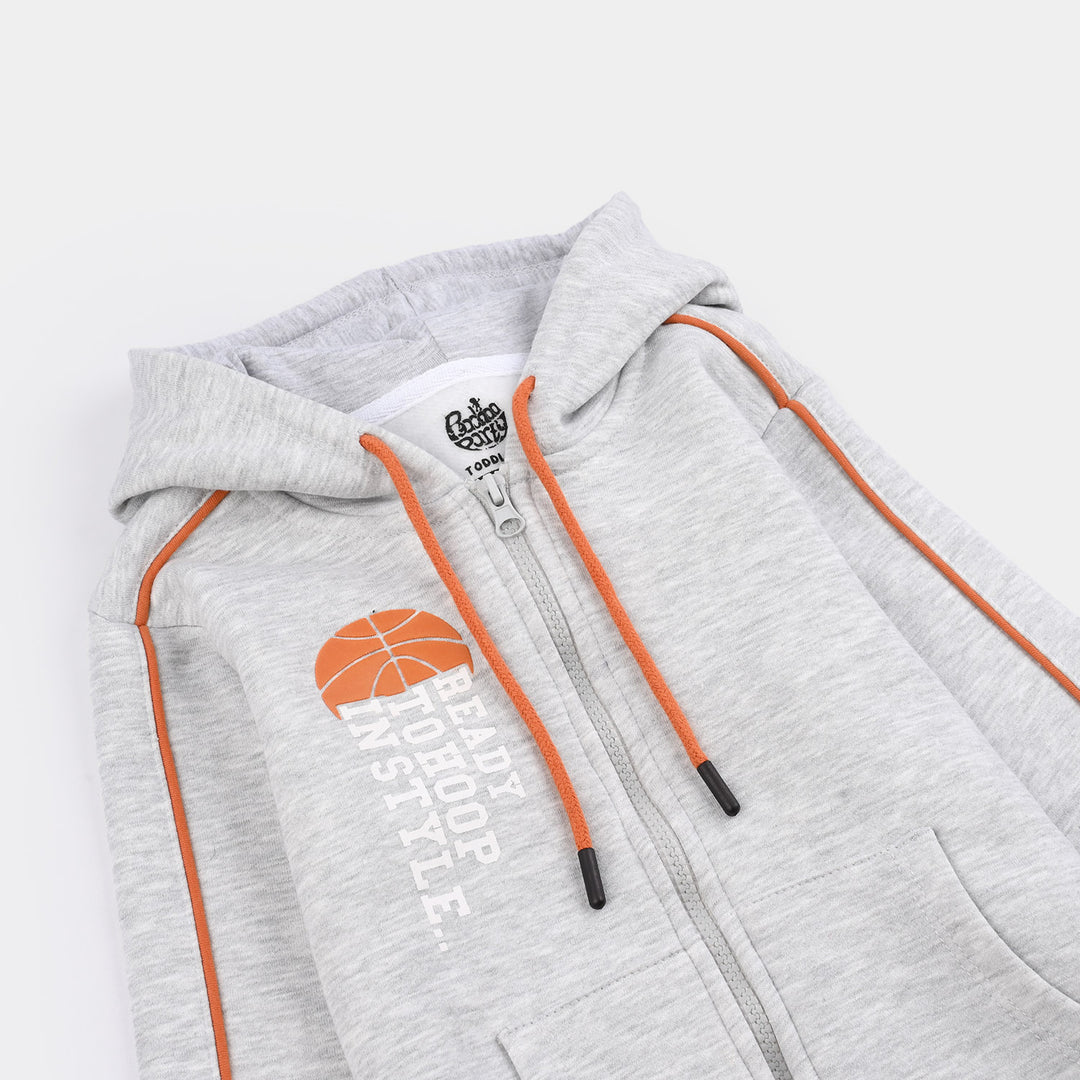 Boys Fleece 2 Piece Suit Ready To Hoop-Htr Grey