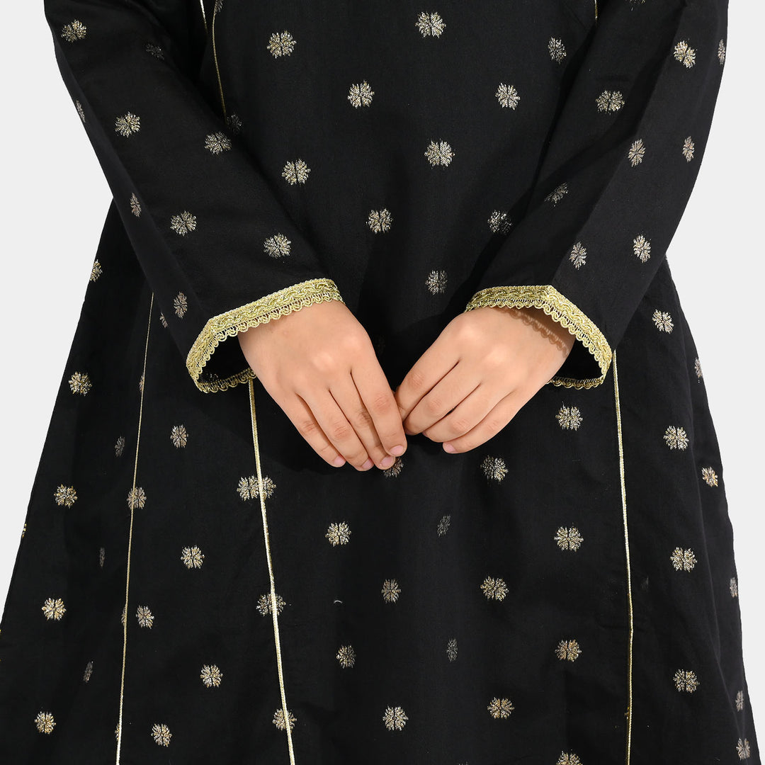 Teens Girls Jacquard 3-Piece Set (Jewel) - Black