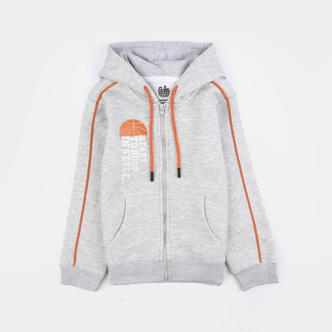 Boys Fleece 2 Piece Suit Ready To Hoop-Htr Grey