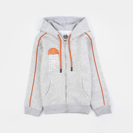 Boys Fleece 2 Piece Suit Ready To Hoop-Htr Grey