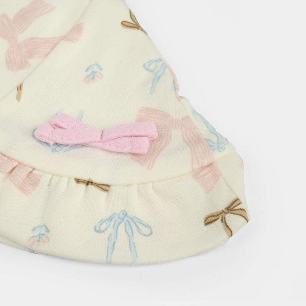 2-Piece Soft Cotton Baby Cap/Hat | 0M+