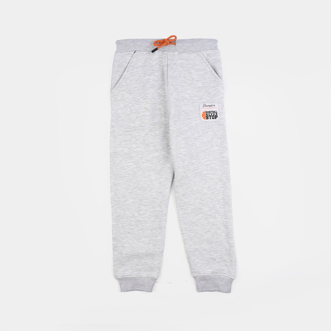 Boys Fleece 2 Piece Suit Ready To Hoop-Htr Grey
