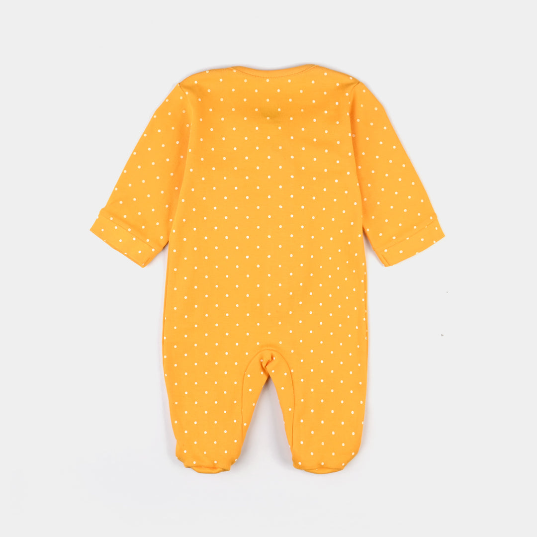 Infant Boys Cotton Interlock Knitted Romper Bambi-Citrus