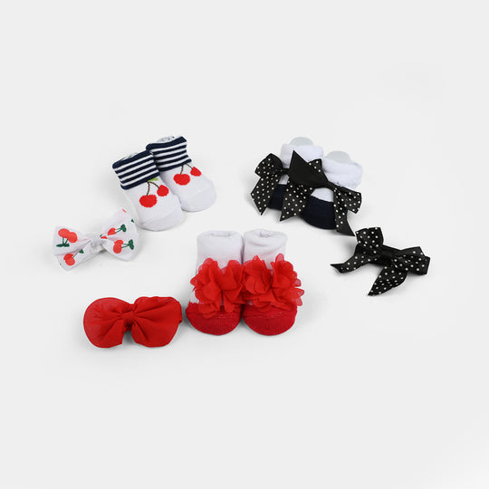 Baby Girl Socks & Headband Set