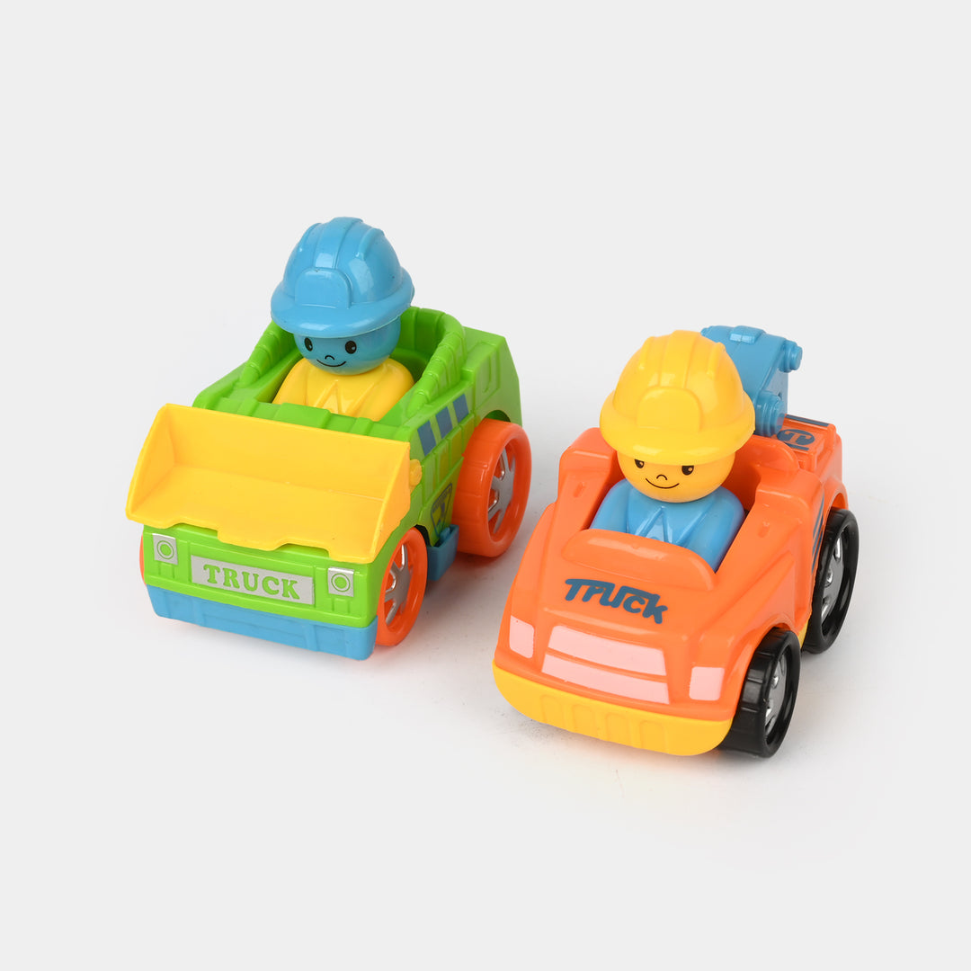 4PCs Friction-Powered Vehicle Set | Safe & Fun for Kids