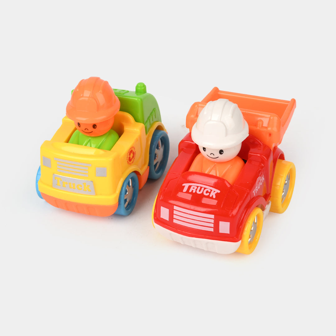 4PCs Friction-Powered Vehicle Set | Safe & Fun for Kids