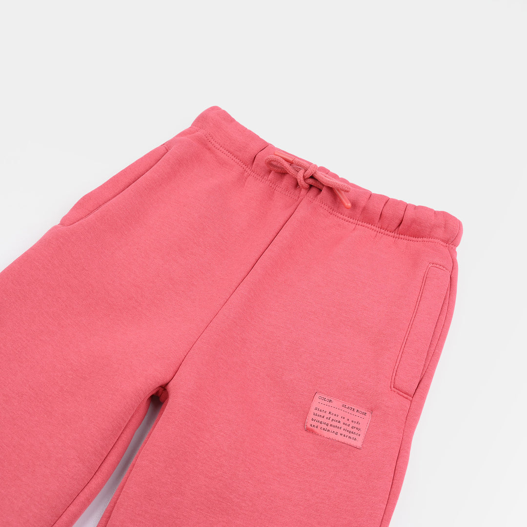 Girls Fleece Culotte Basic-Rose