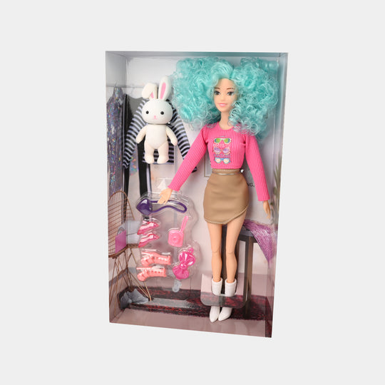 FASHION DOLL WITH MOVEABLE JOINT TOY FOR GIRLS