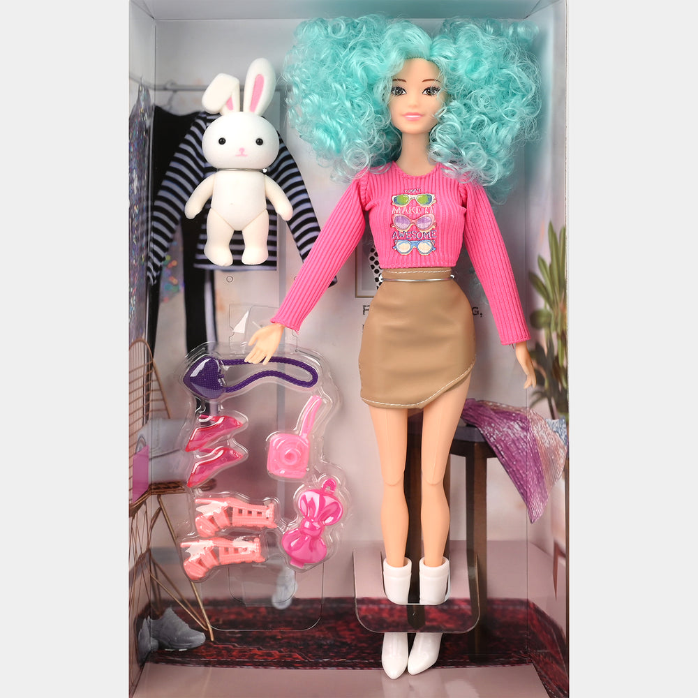 FASHION DOLL WITH MOVEABLE JOINT TOY FOR GIRLS