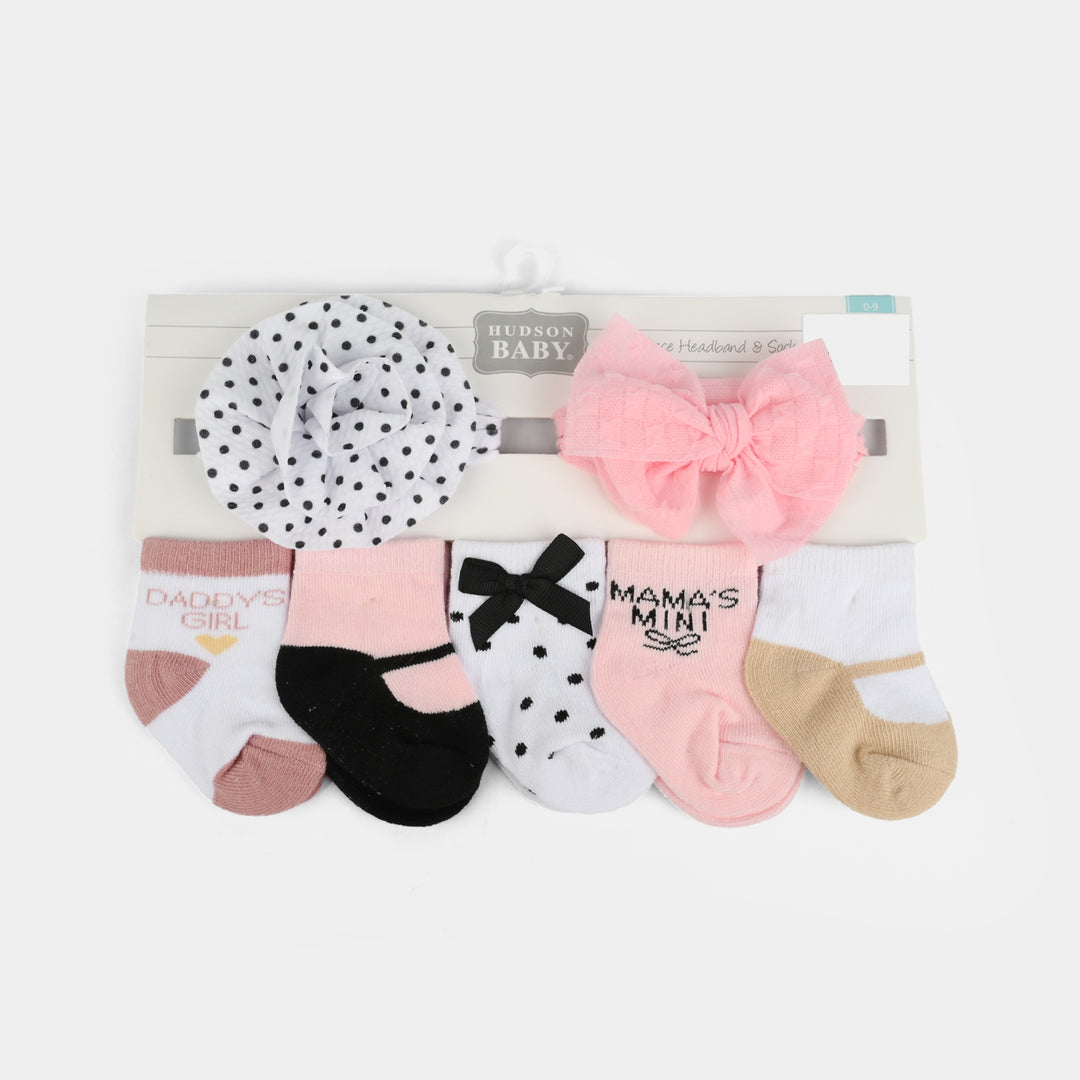 Baby Girl Socks & Headband Set