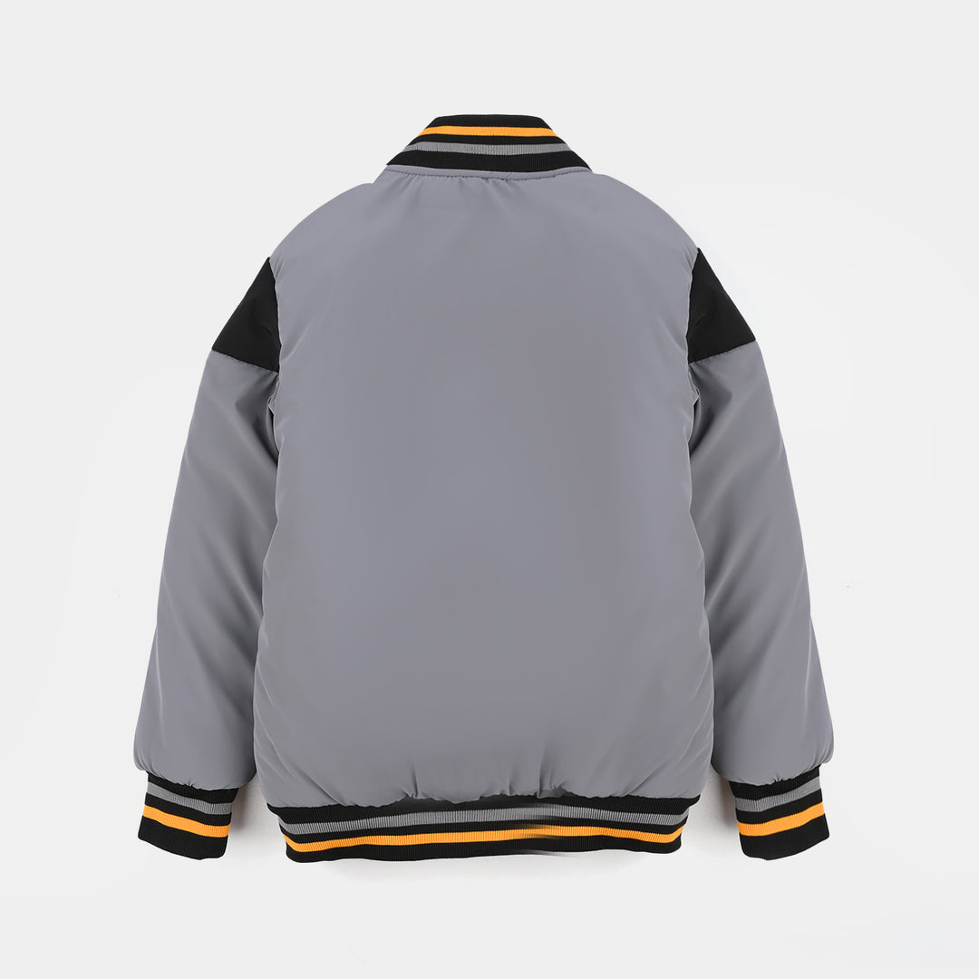 Boys Quilted Jacket F/S-GRAY
