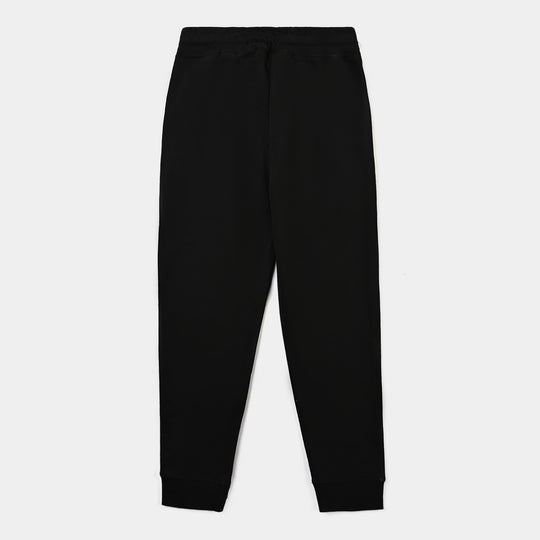 Boys Cotton Terry Pyjama Basic-Jet Black