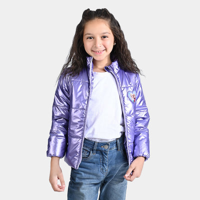 Girls Mix taffeta Quilted Jacket Elsa & Enna-Purple