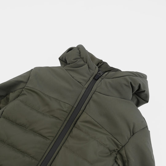 Boys Quilted Jacket F/S Believe in yourself-Olive