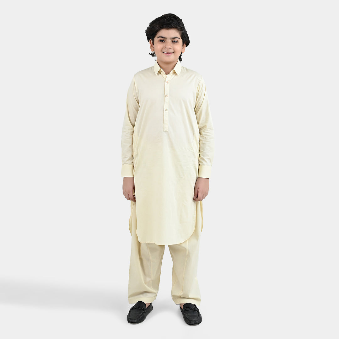 Boys Cotton Poplin 2Piece Suit (Grace) - Off-White