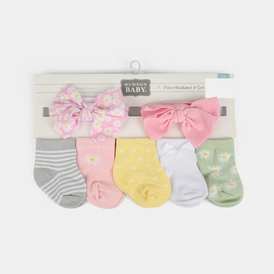 Baby Girl Socks & Headband Set