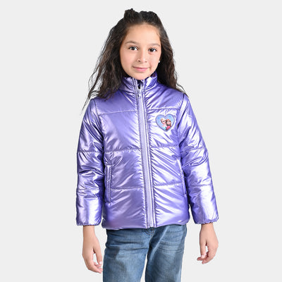 Girls Mix taffeta Quilted Jacket Elsa & Enna-Purple