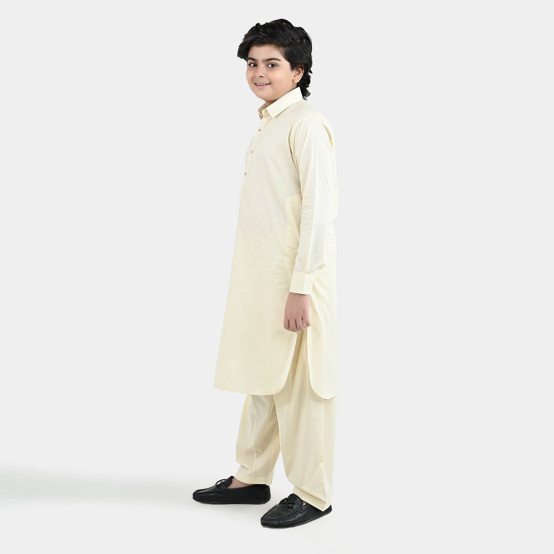 Boys Cotton Poplin 2Piece Suit (Grace) - Off-White