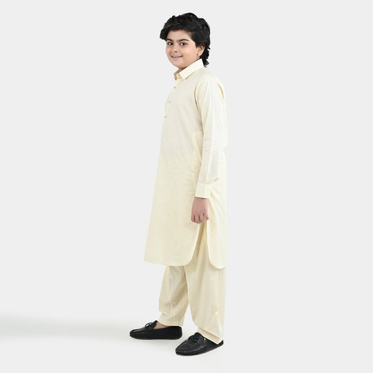 Boys Cotton Poplin 2Piece Suit (Grace) - Off-White