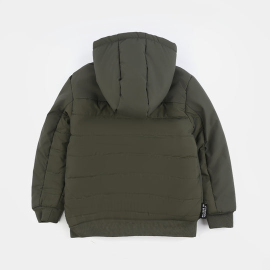 Boys Quilted Jacket F/S Believe in yourself-Olive