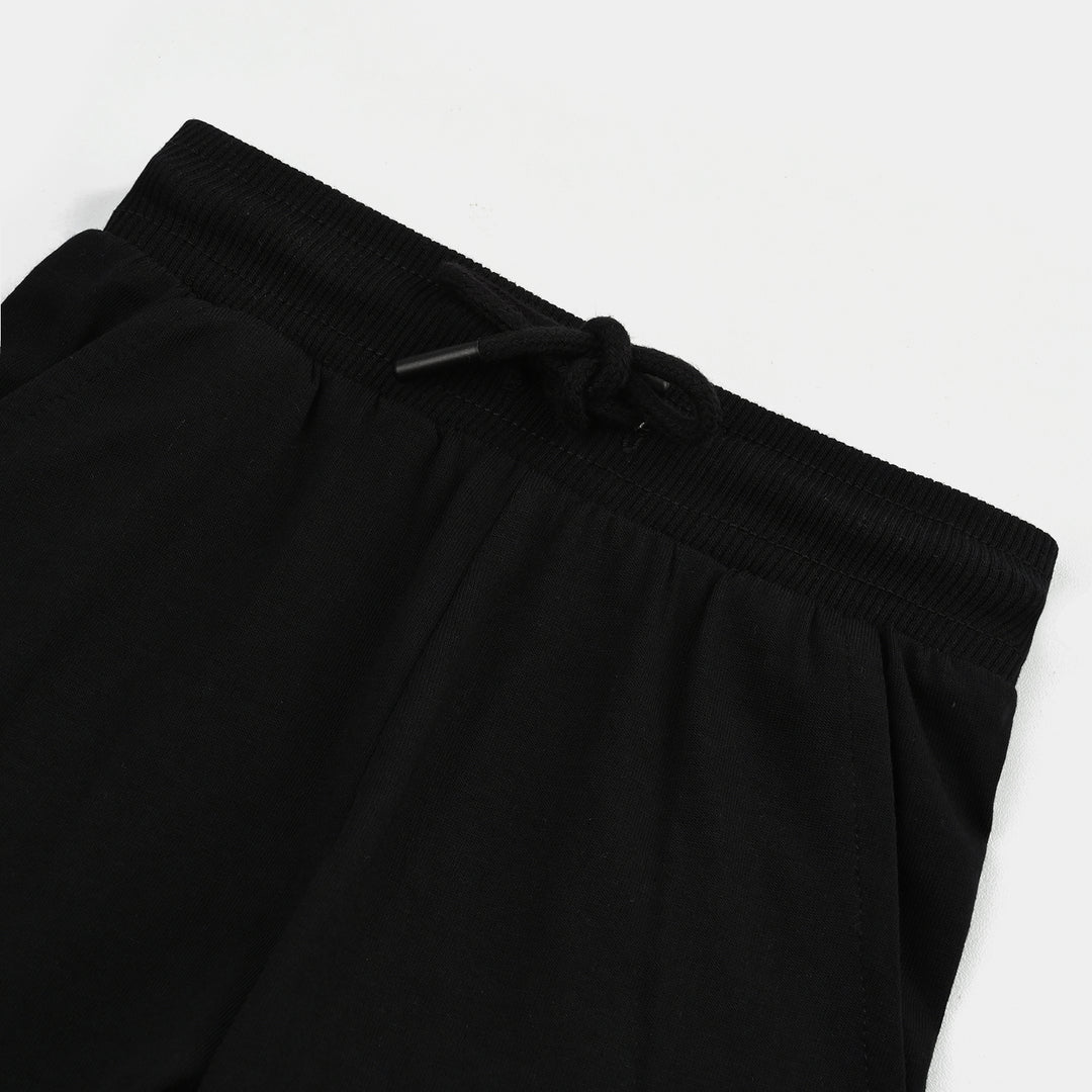 Boys Cotton Terry Short Mine-Jet Black