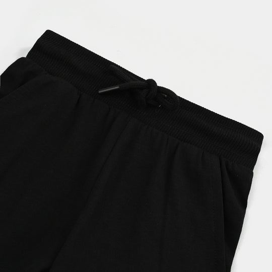 Boys Cotton Terry Short Mine-Jet Black