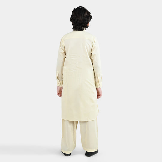 Boys Cotton Poplin 2Piece Suit (Grace) - Off-White