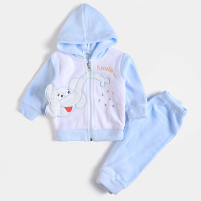 Infant Unisex Baby 2PC Suit Elephant - Sky Blue