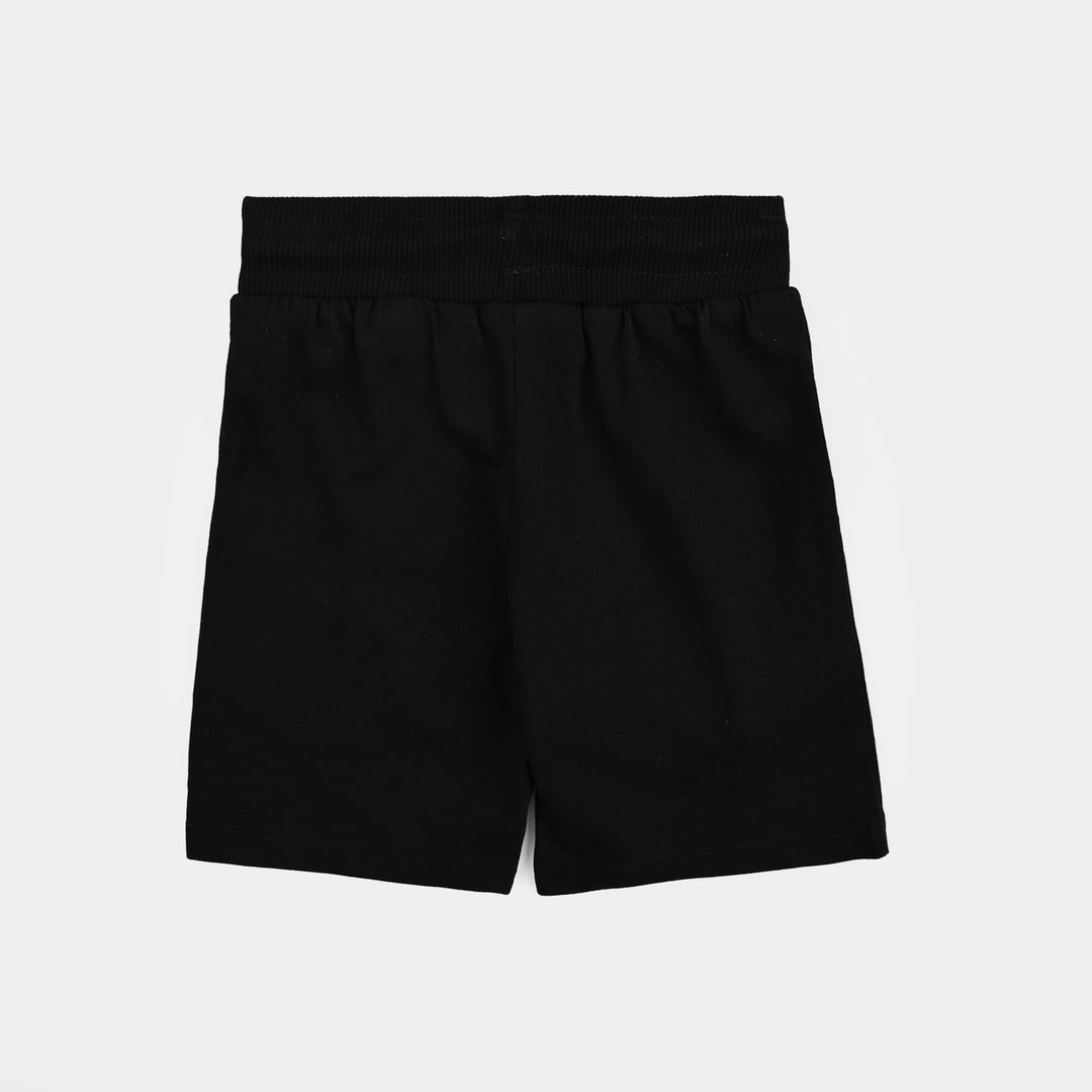 Boys Cotton Terry Short Mine-Jet Black