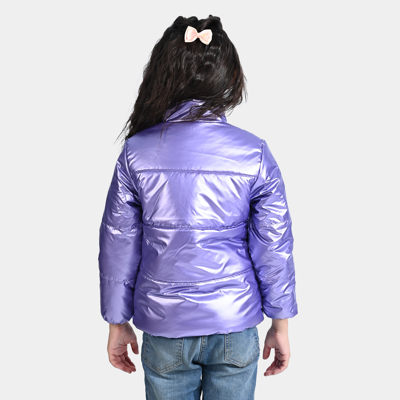 Girls Mix taffeta Quilted Jacket Elsa & Enna-Purple