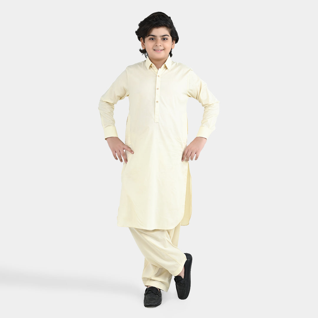 Boys Cotton Poplin 2Piece Suit (Grace) - Off-White