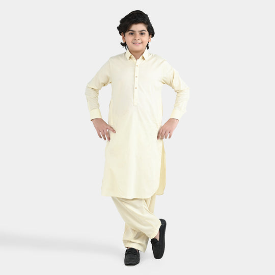 Boys Cotton Poplin 2Piece Suit (Grace) - Off-White