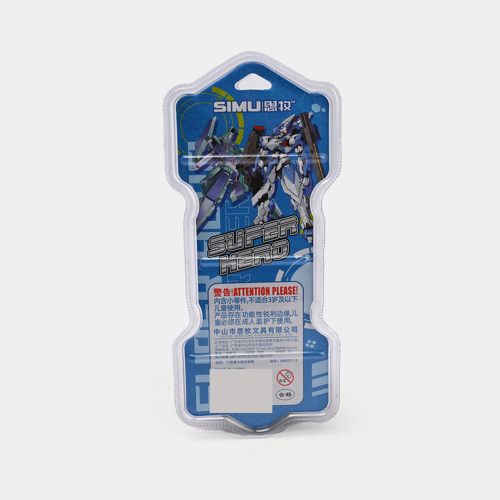 12-Piece 2B Pencil Set with Sharpener and Eraser – Themed Design