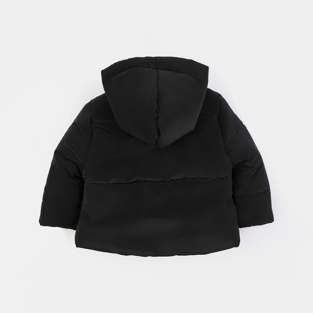 Infant Girls Taffeta Hooded Jacket F/S-BLACK