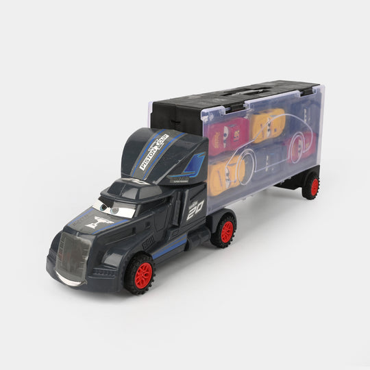 Car Carrier Truck Play Set With 6PCs Car For Kids