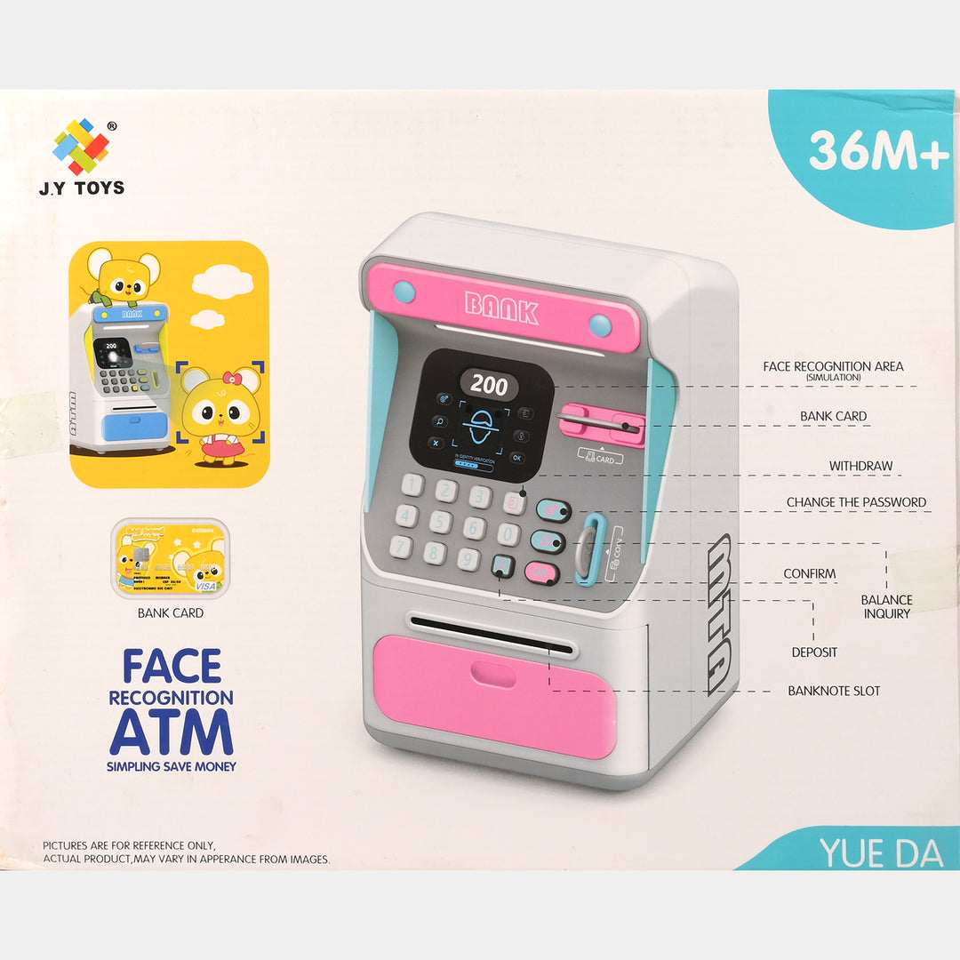 Kids Face Recognition ATM Toy Bank with Bank Card & Digital Functions