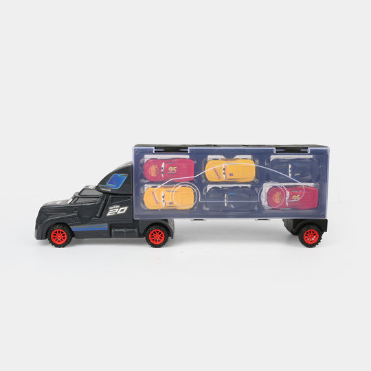 Car Carrier Truck Play Set With 6PCs Car For Kids