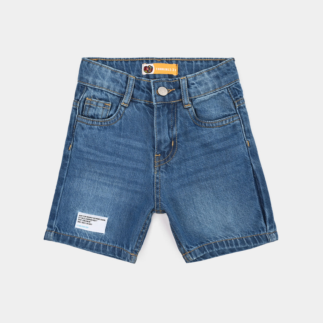 Boys Denim rigid Short Never Stop Dreaming-LT.Blue