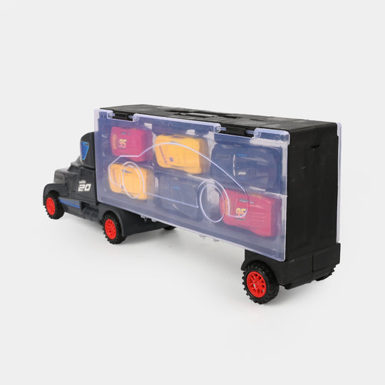Car Carrier Truck Play Set With 6PCs Car For Kids
