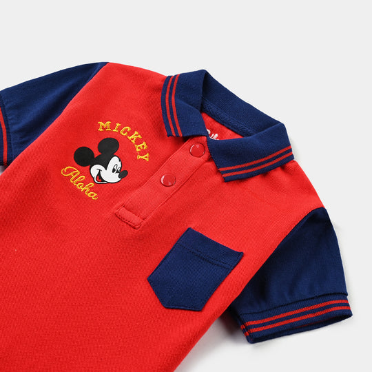 Infant Boys Jumbo Pique Polo-HR.Red